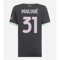 AC Milan Strahinja Pavlovic #31 Tredjedrakt Dame 2024-25 Kortermet